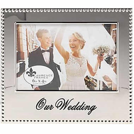 Lawrence Frames LawrenceFrames 4 x 6 in. Our Wedding Picture Frame, Silver LA328079